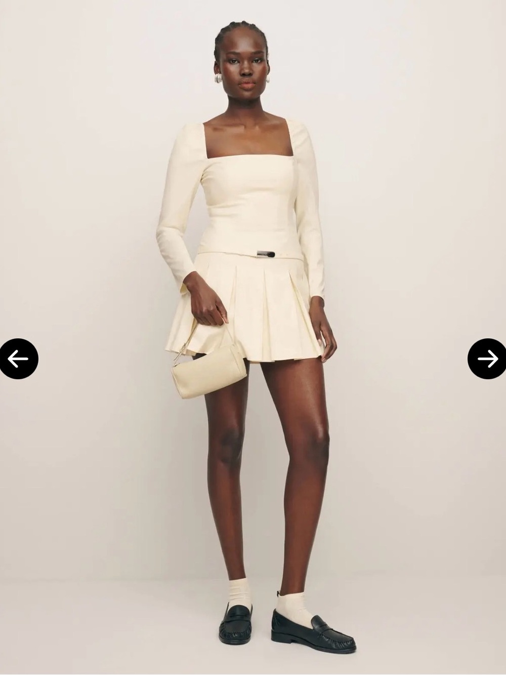 Reformation Luella Pleated Mini Dress NEW WITH TAG - Picture 2 of 6